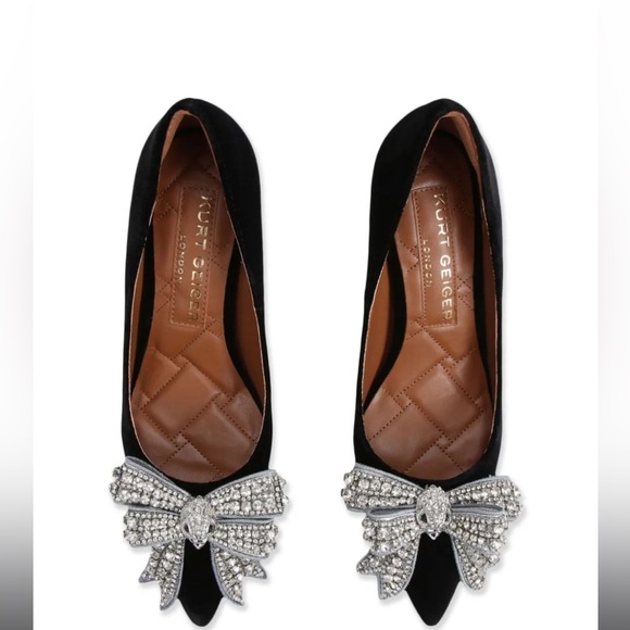 Kurt Geiger London Belgravia Bow Pumps Black - Picture 5 of 17